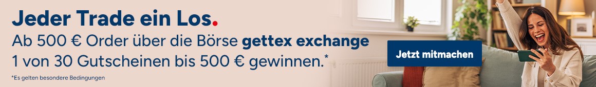 Gewinnspiel mit gettex exchange